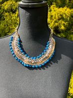 Talbots Blauwe Kralen Bib Ketting, Overige materialen, Verstelbaar, Blauw, Ophalen of Verzenden