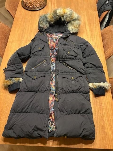 DAITE, DE WINTERJAS, MT 40, ZGAN, ZWART, NU MAAR 100,00, Kleding | Dames, Jassen | Winter, Maat 38/40 (M), Daite, Zwart, Ophalen of Verzenden