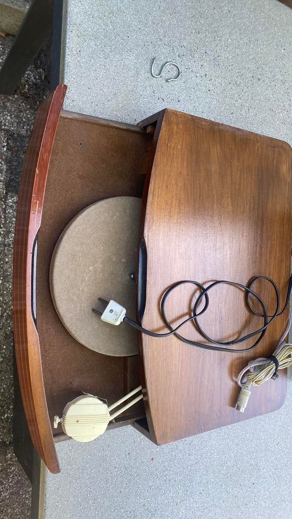 Philips vintage platenspeler HX 392 A in houten behuizing, Ophalen of Verzenden, Zo goed als nieuw, Platenspeler, Philips