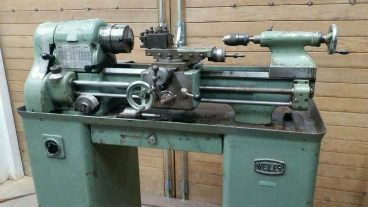 Weiler metaaldraaibank LDZ 220 draait op 230 v, Doe-het-zelf en Verbouw, Draaibanken, Gebruikt, Metaaldraaibank, Minder dan 500 mm