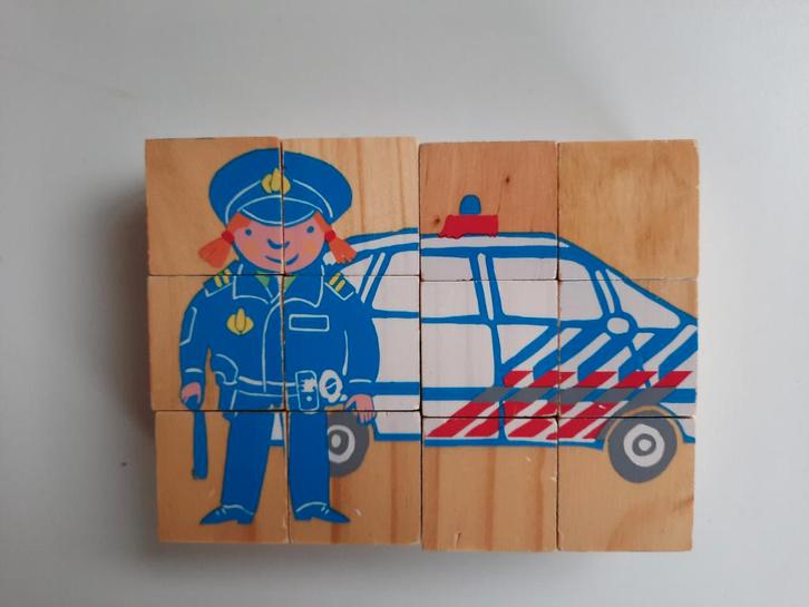 HEMA houten blokken puzzel, Kinderen en Baby's, Speelgoed | Educatief en Creatief, Ophalen of Verzenden