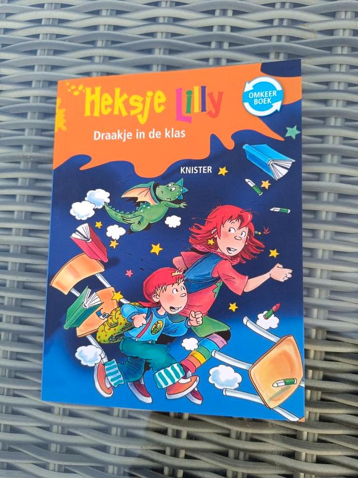 Heksje Lilly: Draakje in de klas - Omkeerboek, Boeken, Kinderboeken | Jeugd | onder 10 jaar, Gelezen, Fictie algemeen, Ophalen of Verzenden