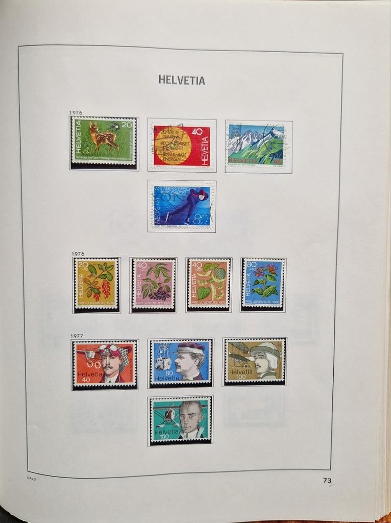 Deel 4 Davo album Zwitserland 1843-1986 postfr-ongebr-gest, Ophalen of Verzenden, Buitenland