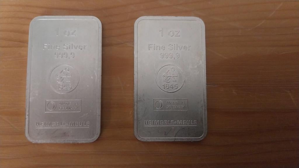 1 OZ Vintage heimerle en meule zilverbaartje, Ophalen of Verzenden, Zilver