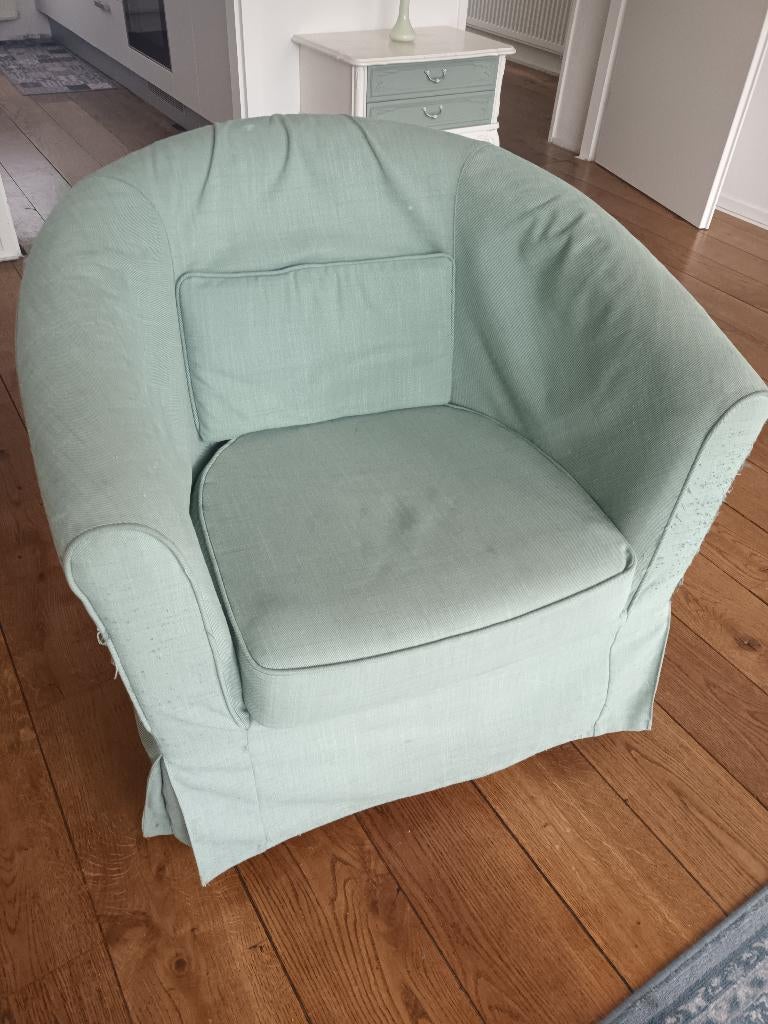 Fauteuil groen ikea, Huis en Inrichting, Fauteuils, Ophalen, Gebruikt, 75 tot 100 cm, Stof