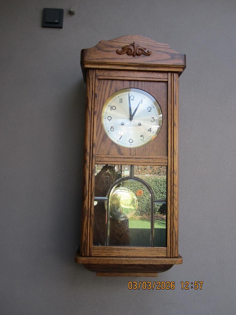 Klok - Bim-Bam ook wel Regulateur genoemd  - heel mooie klok, Antiek en Kunst, Antiek | Klokken, Ophalen