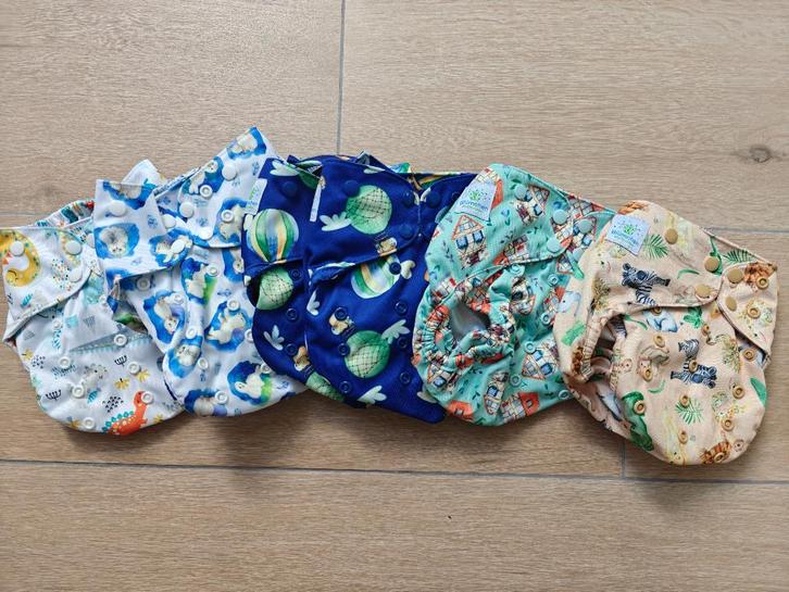 Wasbare luiers, Kinderen en Baby's, Babykleding | Baby-kledingpakketten, Zo goed als nieuw, One size, Ophalen