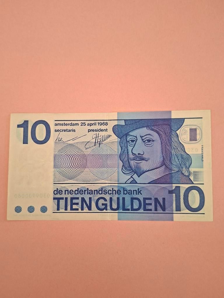 10 gulden Frans Hals uit 1968 in AUNC
Serie 3789, Postzegels en Munten, Bankbiljetten | Nederland, Ophalen of Verzenden, 10 gulden