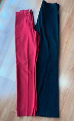 Set van 2 damesbroeken: rood & zwart, maat S, Ophalen of Verzenden, Zo goed als nieuw, Maat 36 (S), Rood