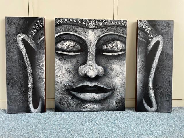 Schilderij drieluik, Ophalen, 125 cm of meer, 75 cm of meer, Print