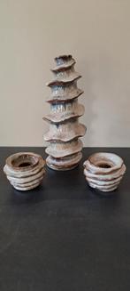 Keramiek set: vaas en twee kandelaars, Antiek en Kunst, Ophalen of Verzenden