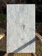 Wit met lichtgrijze marmeren plaat 68x40x1,5 cm, Ophalen, Gebruikt, Overige materialen, Minder dan 20 mm