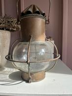 Oude stormlamp metaal bolglas, Antiek en Kunst, Ophalen of Verzenden