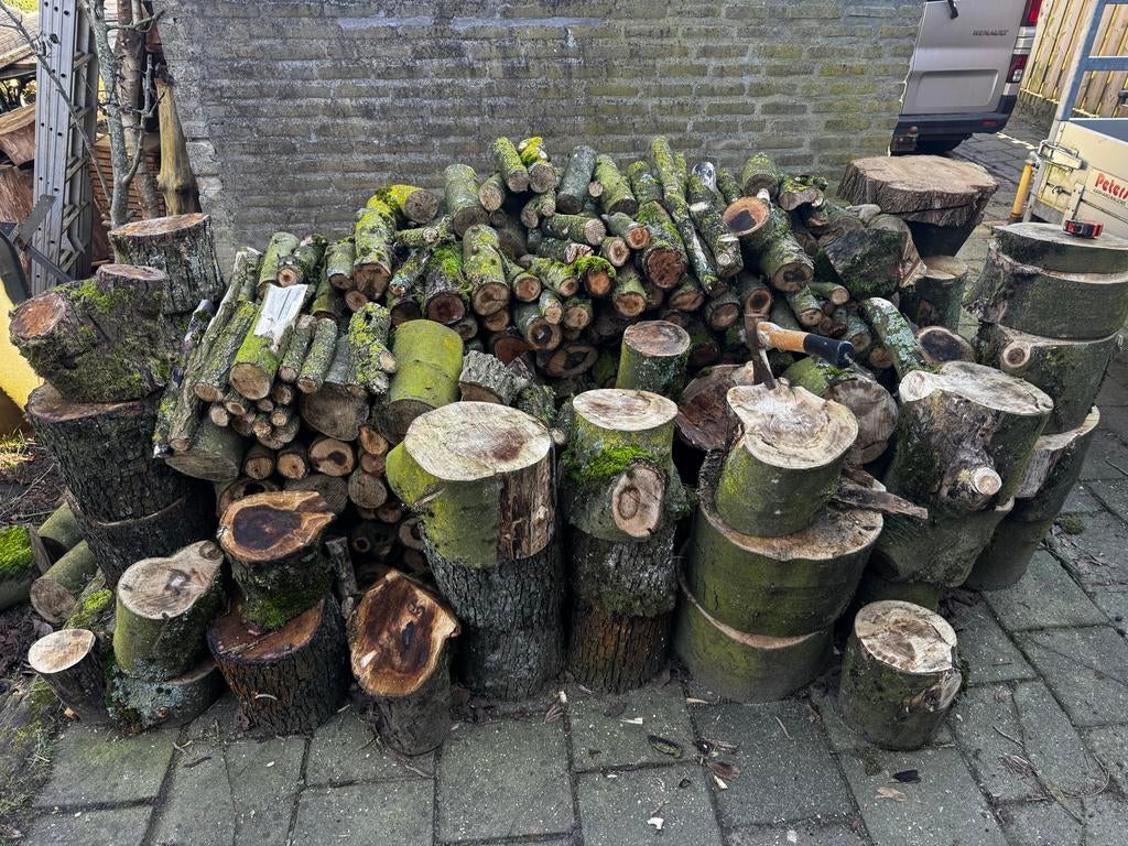 Haardhout - Diverse Houtsoorten en Volumes, Tuin en Terras, Haardhout, Blokken, Overige houtsoorten, 6 m³ of meer, Ophalen