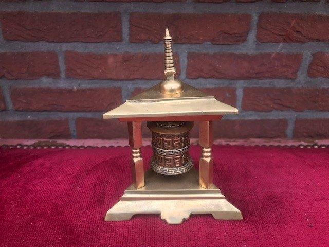 mooie koperen gebedsmolen, Tibet, Antiek en Kunst, Ophalen of Verzenden
