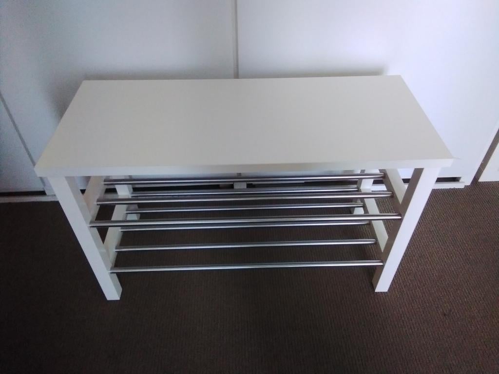 Witte schoenenbank, 81 x 34 cm, Huis en Inrichting, Kasten | Schoenenrekken, Zo goed als nieuw, Ophalen of Verzenden