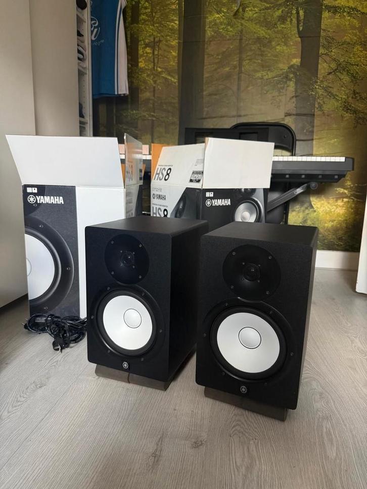 2 x Yamaha HS8 studio monitors/speakers, Audio, Tv en Foto, Luidsprekers, Zo goed als nieuw, Overige typen, Minder dan 60 watt