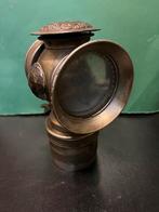 Mooie gave antieke fiets carbidlamp - SOLAR, Gebruikt, Solar, Ophalen of Verzenden, Solar