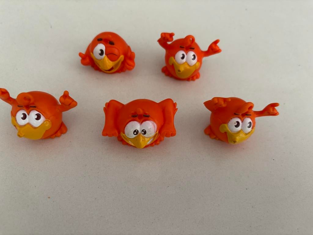 C1000 5 oranje Angry Birds Geluks vogeltjes oranje set!, Verzamelen, Supermarktacties, C1000, Ophalen of Verzenden