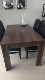 Eettafel met 4 stoelen - 160x90 cm, Huis en Inrichting, Ophalen, Gebruikt, 50 tot 100 cm, 150 tot 200 cm