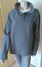 SUPERDRY VINTAGE grijze sweater met knoopjes L, Maat 42/44 (L), Grijs, Gedragen, Superdry