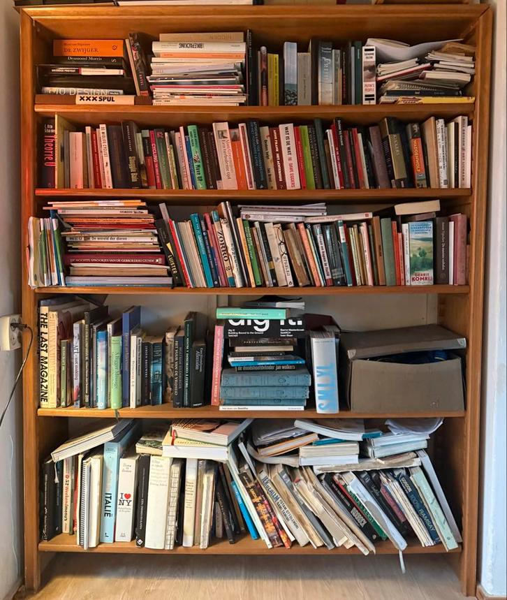 Boekenkast, Huis en Inrichting, Kasten | Boekenkasten, Gebruikt, 100 tot 150 cm, 150 tot 200 cm, 25 tot 50 cm, Met plank(en), Overige houtsoorten