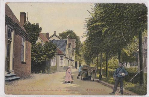 west zaan   kerkbuurt  ca 1920-1950, Verzamelen, Ansichtkaarten | Nederland, Noord-Holland, 1960 tot 1980, Ophalen of Verzenden