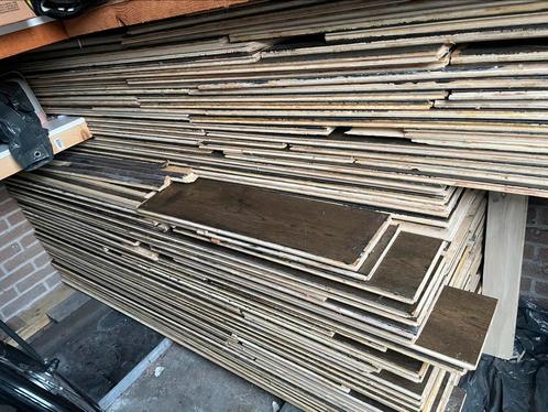 Eiken houten vloer 50 m2, Doe-het-zelf en Verbouw, Hout en Planken, Zo goed als nieuw, Plank, Eiken, Minder dan 200 cm, Minder dan 25 mm