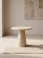 Fantastische travertin salontafel bijzettafel, Ophalen of Verzenden