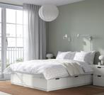 Ikea Bed met opberglades 160 x 200, Huis en Inrichting, Ophalen, Gebruikt, Wit, Tweepersoons