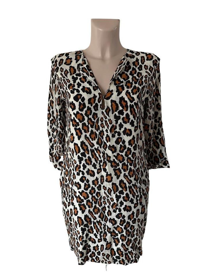 Essentiel Antwerp jurk S, Kleding | Dames, Jurken, Zo goed als nieuw, Maat 36 (S), Bruin, Ophalen of Verzenden