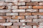 Antieke vormbak rode oranje metselstenen 21.5 x 5.5 33M2, Ophalen of Verzenden, Gebruikt, Bakstenen