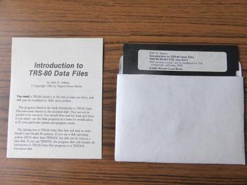 Floppydisk Introduction to TRS-80 Data Files - Tandy beschikbaar voor biedingen