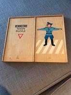 Vintage puzzel verkeersborden verkeersteken verkeer puzzle, Ophalen of Verzenden