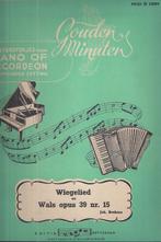 Bo927 bladmuziek wiegenlied en wals opus 39 nr15, Ophalen of Verzenden, Gebruikt, Artiest of Componist, Klassiek