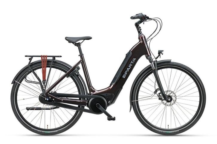SPARTA c-Grid Energy M7Tb D56 Dames Dark Brownred Gloss 56cm, Fietsen en Brommers, Elektrische fietsen, Nieuw, Sparta, 55 tot 59 cm