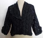 Mooi zwart katoenen kant look top/jasje! L, Kleding | Dames, Tops, Verzenden, Zwart, Maat 42/44 (L), Zo goed als nieuw