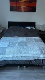 Boxspring 1,40, Ophalen, Gebruikt, Zwart, Tweepersoons