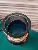 vaas groot blauw glas, Ophalen of Verzenden, 'T Olde Gre-j, Info@toldegrej.nl, Endepoelstraat 20f Didam
