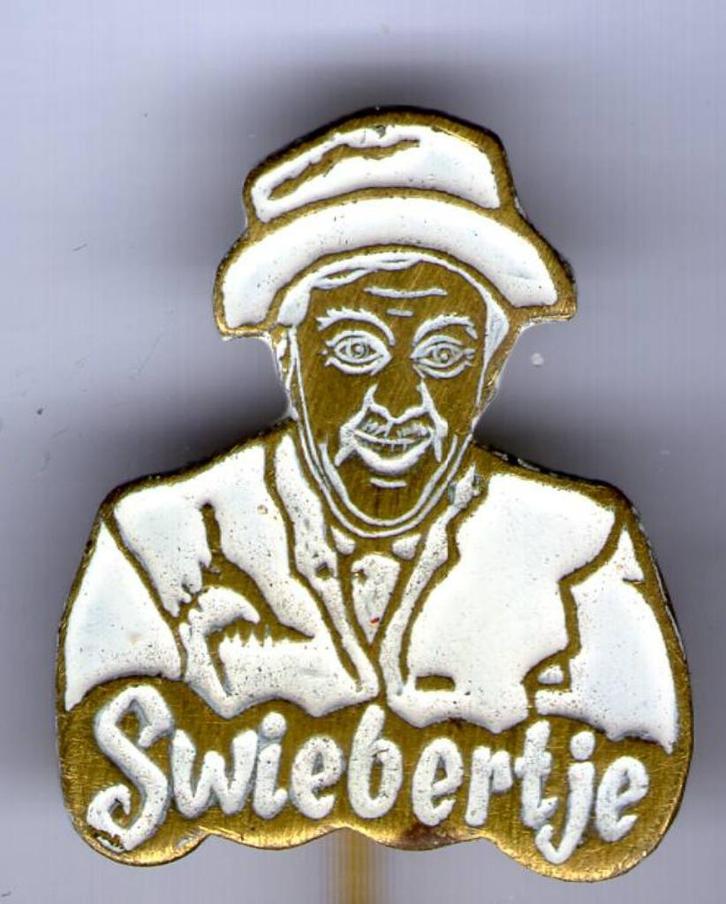 Swiebertje wit op koper TV figuur speldje ( T_024 ), Verzamelen, Speldjes, Pins en Buttons, Nieuw, Speldje of Pin, Figuurtje, Verzenden
