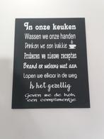 spreuken bord voor in de keuken, Ophalen of Verzenden, Zo goed als nieuw