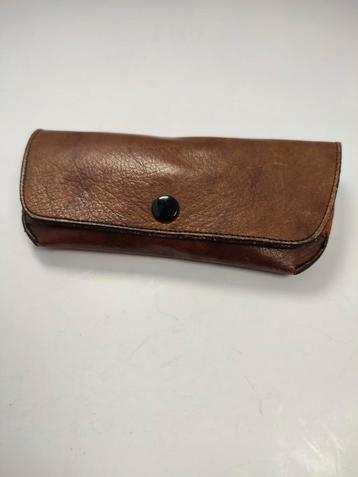 Leren brillen etui bruin zonnebril bril  Unisex dame heer beschikbaar voor biedingen