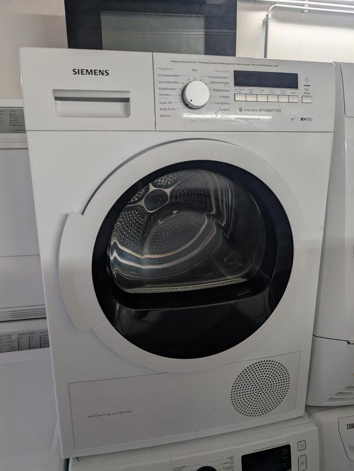 Degelijke Siemens WT46W271EX Warmtepompdroger 8 kg A++, Witgoed en Apparatuur, Wasdrogers, Refurbished, Condens, Voorlader, 6 tot 8 kg