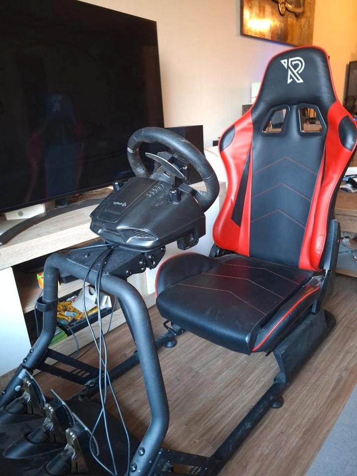 Ranqer Playseat met Logitech G920 + shifter (Xbox/PC), Spelcomputers en Games, Spelcomputers | Overige Accessoires, Zo goed als nieuw