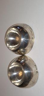 2 zwaar Engels zilveren bakjes eierdopjes?, Antiek en Kunst, Verzenden, Zilver