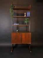 Vintage Midcentury Palisander Wandsysteem Kast, Huis en Inrichting, Ophalen, 200 cm of meer, ., Vintage