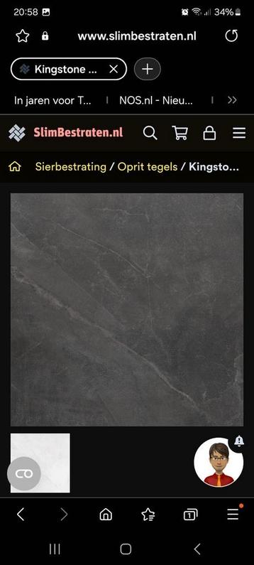 Bestrating Tuintegels Excluton 60x60 ca. 40m2 met minpunt  beschikbaar voor biedingen