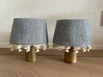 Set van 2 Boho-chique tafellampen, Ophalen of Verzenden, Zo goed als nieuw, Stof, Minder dan 50 cm