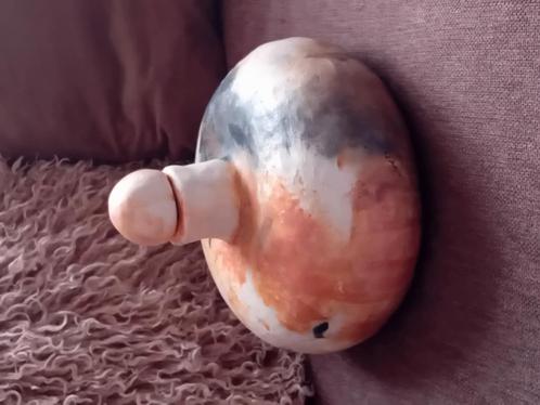 Uniek keramisch object met stop – Raku / Pit Fire stijl, Antiek en Kunst, Kunst | Designobjecten, Ophalen of Verzenden