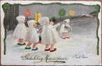 PAULI EBNER —— Gelukkig Kerstfeest, Verzenden, 1920 tot 1940, Gelopen, Kinderen